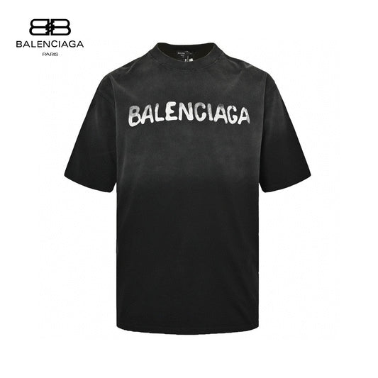 Balenciaga Spray-paint Logo T-shirt (black) Unisex Streetwear Limited Edition - The Balenciaga Spray-Paint Logo T-Shirt in black is a striking piece that combines casual style