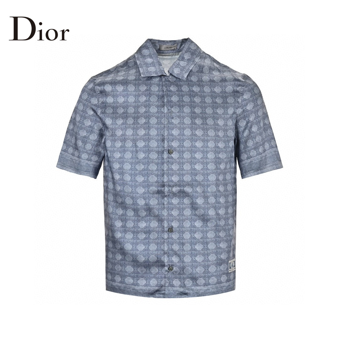Chemise à manches courtes à motifs géométriques Dior