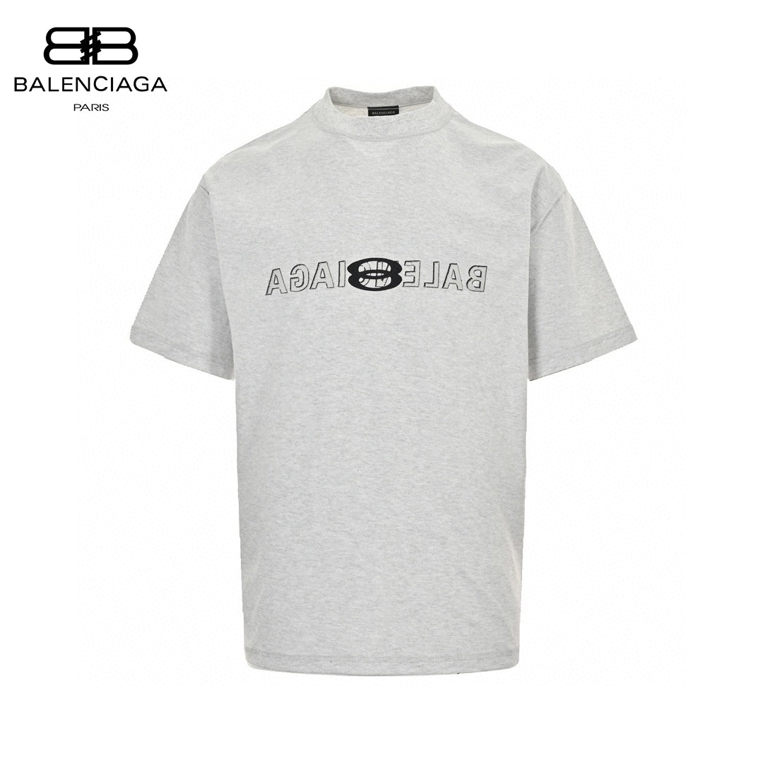 Balenciaga Reflective Logo T-shirt - Grey Unisex Streetwear Limited Edition - This Balenciaga Reflective Logo T-Shirt features a unique design with a reflective Balenciaga logo on