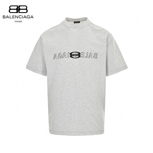 Balenciaga Reflective Logo T-shirt - Grey Unisex Streetwear Limited Edition - This Balenciaga Reflective Logo T-Shirt features a unique design with a reflective Balenciaga logo on