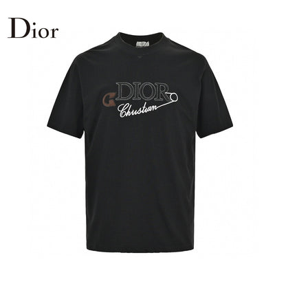 Dior Safety Pin Logo T-shirt - Black Unisex Streetwear Limited Edition - This Dior t-shirt features a unique design with the brand name and a stylized safety