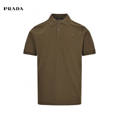 Prada Classic Olive Polo Shirt - Green Unisex Streetwear Limited Edition - This Prada polo shirt features a timeless design in a sleek olive green color. With