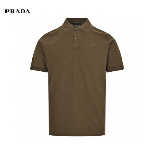 Prada Classic Olive Polo Shirt - Green Unisex Streetwear Limited Edition - This Prada polo shirt features a timeless design in a sleek olive green color. With