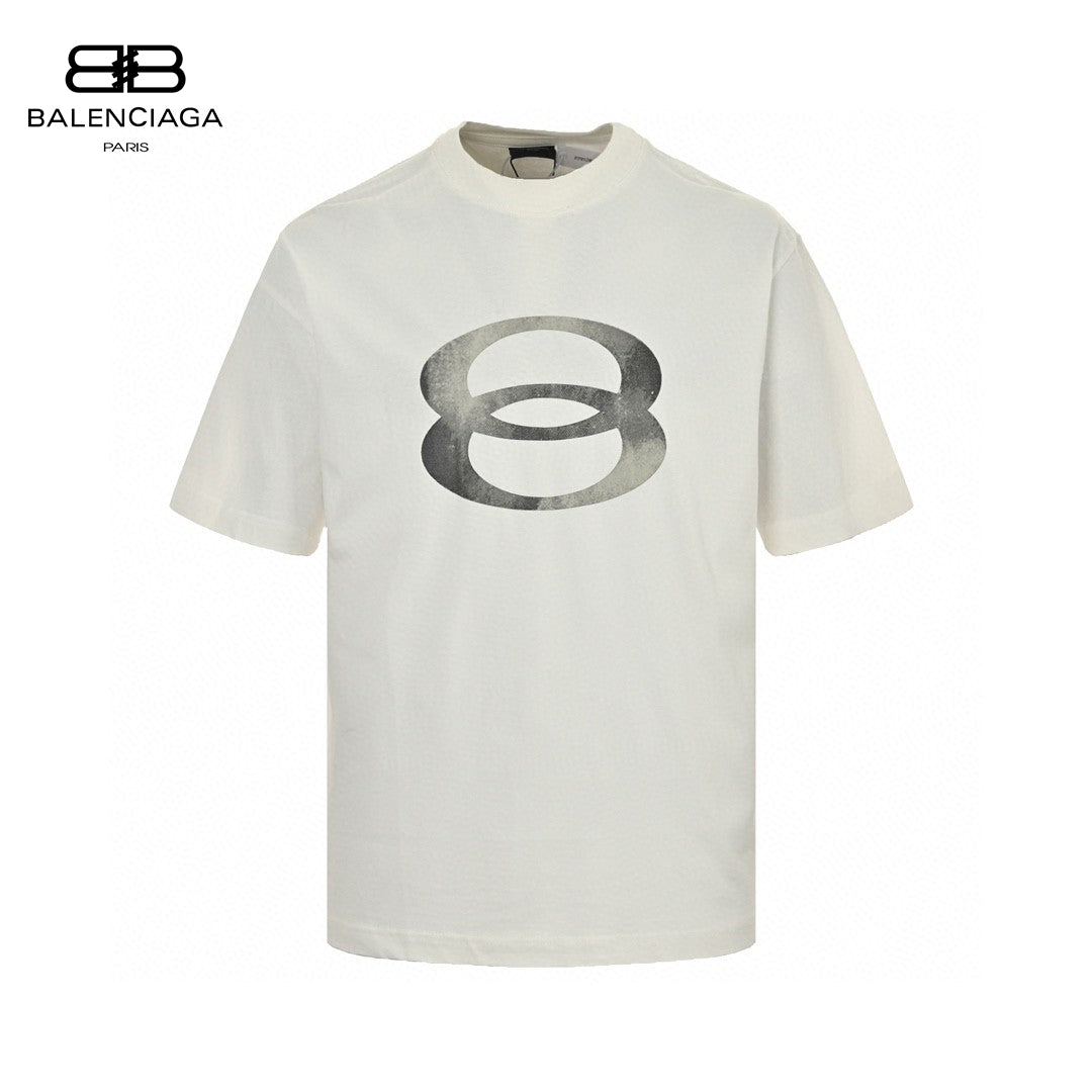 Balenciaga Oversized '8' Logo T-shirt (white) Unisex Streetwear Limited Edition - The Balenciaga Oversized '8' Logo T-Shirt in white is a contemporary piece that embodies the