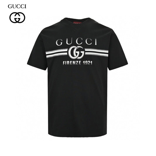 Gucci T-shirt With Firenze 1921 Logo - Black Unisex Streetwear Limited Edition - The Gucci Black T-Shirt with Firenze 1921 Logo combines luxurious comfort with a nod to