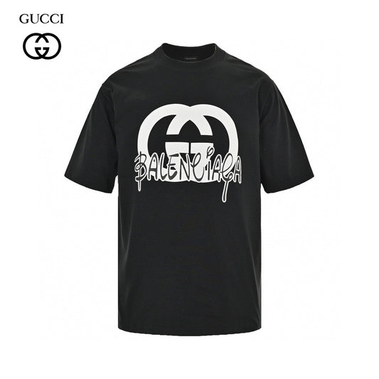 Gucci - Balenciaga Hacker Project T-shirt (black) Unisex Streetwear Limited Edition - The Gucci x Balenciaga Hacker Project T-Shirt in black is a distinctive piece from the