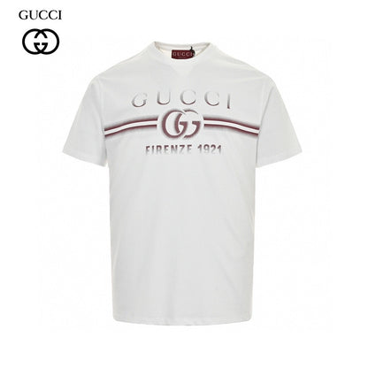 Gucci T-shirt With Firenze 1921 Logo - White Unisex Streetwear Limited Edition - The Gucci White T-Shirt with Firenze 1921 Logo is a perfect blend of luxury and