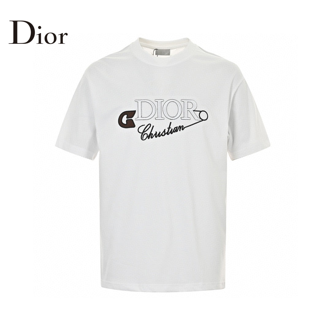 Dior Safety Pin Logo T-shirt - White Unisex Streetwear Limited Edition - This Dior t-shirt features a unique design with the brand name and a stylized safety