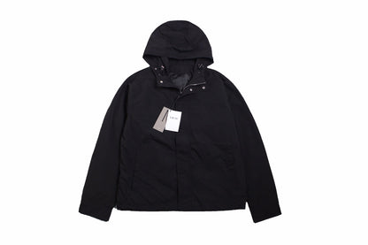 Dior Hooded Jacket - Black Unisex Streetwear Limited Edition - This Dior jacket features a minimalist black design with a zip-up front. It has an
