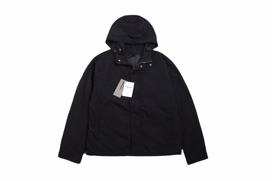 Dior Hooded Jacket - Black Unisex Streetwear Limited Edition - This Dior jacket features a minimalist black design with a zip-up front. It has an