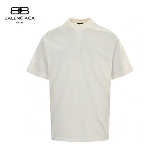Balenciaga Plain T-shirt - White Unisex Streetwear Limited Edition - This Balenciaga Plain White T-Shirt offers a clean and minimalist design, perfect for a classic