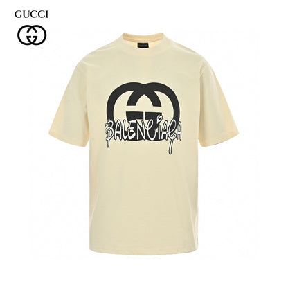 Gucci - Balenciaga Hacker Project T-shirt (cream) Unisex Streetwear Limited Edition - The Gucci x Balenciaga Hacker Project T-Shirt in cream is a standout piece from the