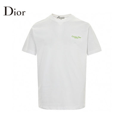 Dior Christian Dior Couture T-shirt - White Unisex Streetwear Limited Edition - This Dior t-shirt features a minimalist design with 'Christian Dior Couture' text in green on