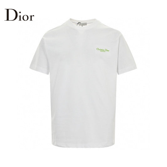 Dior Christian Dior Couture T-shirt - White Unisex Streetwear Limited Edition - This Dior t-shirt features a minimalist design with 'Christian Dior Couture' text in green on