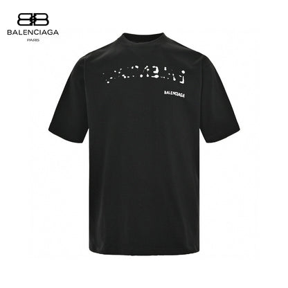 Balenciaga T-shirt - Black Unisex Streetwear Limited Edition - This Balenciaga t-shirt features a sleek black design. The front showcases a unique graphic with