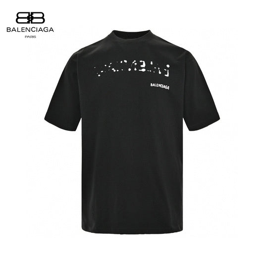 Balenciaga T-shirt - Black Unisex Streetwear Limited Edition - This Balenciaga t-shirt features a sleek black design. The front showcases a unique graphic with