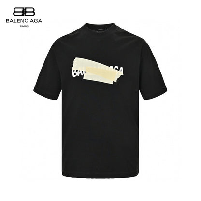 Balenciaga Tape Logo T-shirt (black) Unisex Streetwear Limited Edition - The Balenciaga Tape Logo T-Shirt in black is a bold and eye-catching piece that showcases