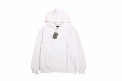 Balenciaga Hoodie - White Unisex Streetwear Limited Edition - This Balenciaga hoodie features a clean, minimalist white design. It includes a drawstring hood and