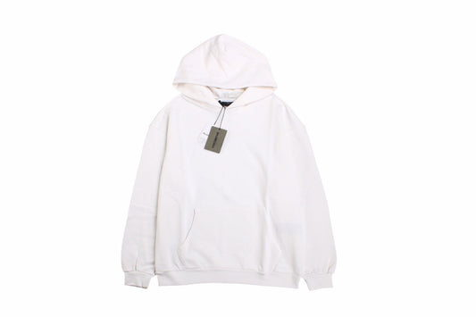 Balenciaga Hoodie - White Unisex Streetwear Limited Edition - This Balenciaga hoodie features a clean, minimalist white design. It includes a drawstring hood and
