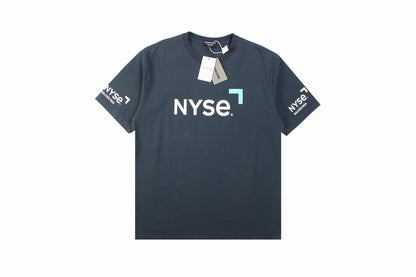 Balenciaga Nyse Logo T-shirt - White Unisex Streetwear Limited Edition - This dark gray Balenciaga t-shirt features the iconic NYSE logo, presenting a unique fusion of