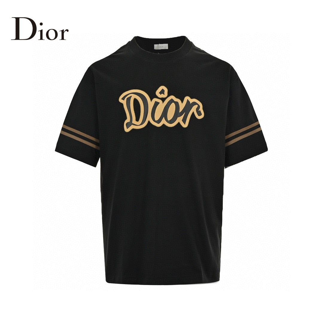 Dior And Brown T-shirt - Black Unisex Streetwear Limited Edition - This Dior t-shirt features a bold graphic design with 'Dior' text prominently displayed. The black