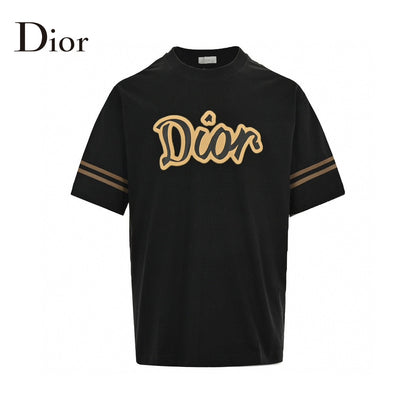 Dior And Brown T-shirt - Black Unisex Streetwear Limited Edition - This Dior t-shirt features a bold graphic design with 'Dior' text prominently displayed. The black