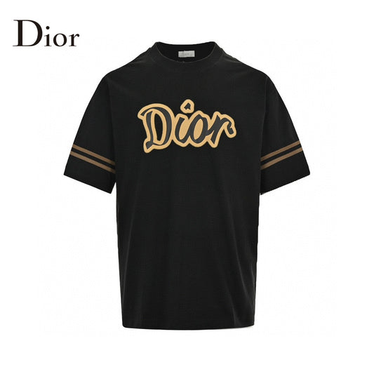 Dior And Brown T-shirt - Black Unisex Streetwear Limited Edition - This Dior t-shirt features a bold graphic design with 'Dior' text prominently displayed. The black
