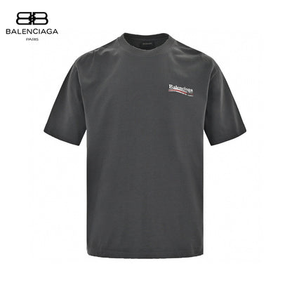 Balenciaga Political Campaign T-shirt (grey) Unisex Streetwear Limited Edition - The Balenciaga Political Campaign T-Shirt in grey is a minimalist yet impactful piece from the