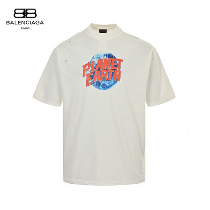 Balenciaga Planet Earth T-shirt (white) Unisex Streetwear Limited Edition - Embrace a global perspective with the Balenciaga Planet Earth T-Shirt in white. This stylish tee