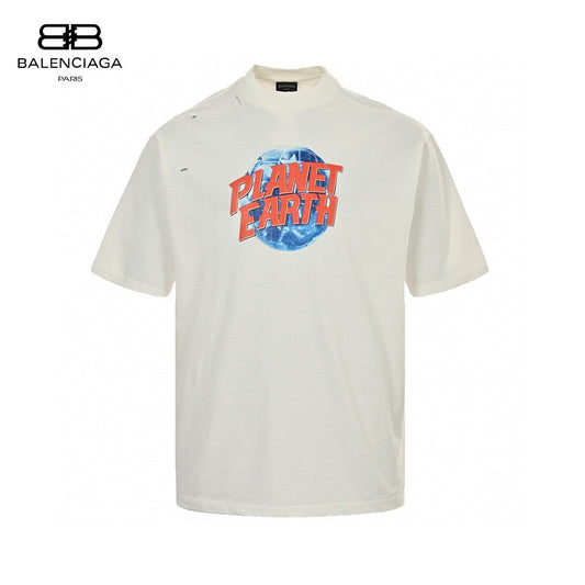 Balenciaga Planet Earth T-shirt (white) Unisex Streetwear Limited Edition - Embrace a global perspective with the Balenciaga Planet Earth T-Shirt in white. This stylish tee