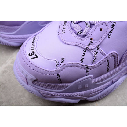 BALENCIAGA Triple S - Sneakers - Purple Unisex Streetwear Limited Edition - The Balenciaga Triple S x Purple redefines the iconic chunky sneaker with a vibrant splash
