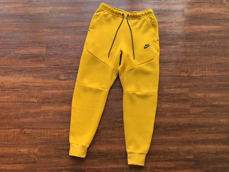 NIKE Tech Fleece Pants - - Yellow Unisex Streetwear Limited Edition