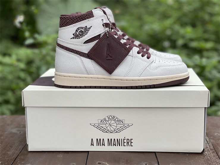 JORDAN 1 Retro High Og - A Ma Maniere - Black Unisex Streetwear Limited Edition
