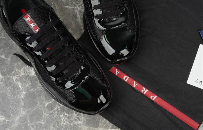 PRADA America's Cup Sneakers - Black Unisex Streetwear Limited Edition