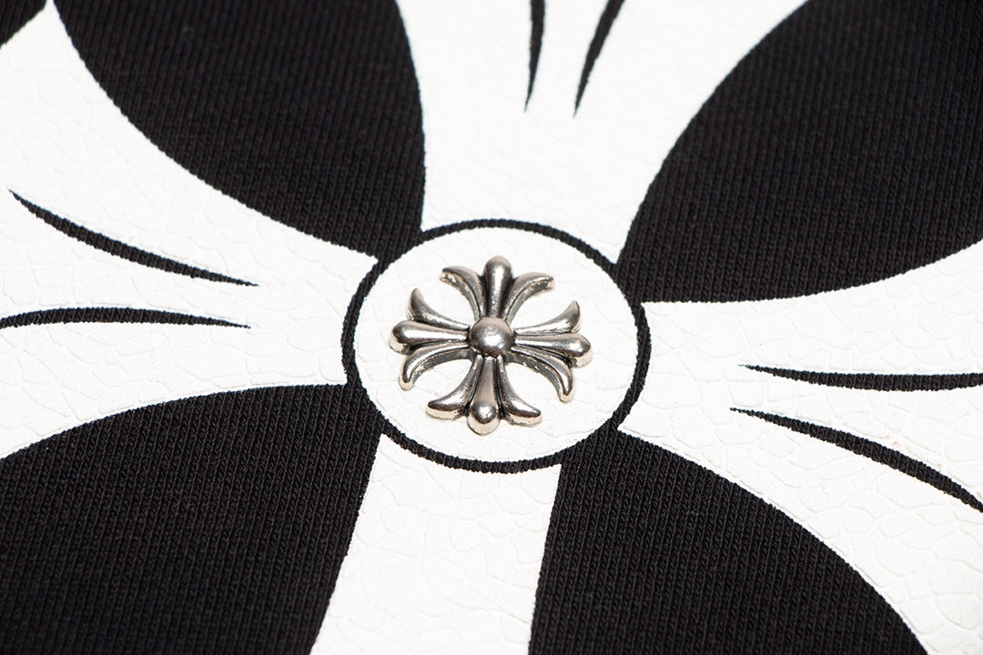 CHROME Hearts White Cross Sweatshirt - Black Unisex Streetwear Limited Edition