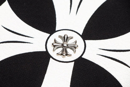 CHROME Hearts White Cross Sweatshirt - Black Unisex Streetwear Limited Edition