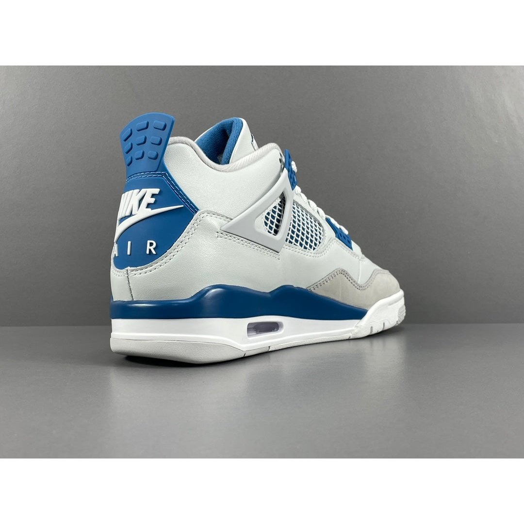 JORDAN 4 - Military - Blue Unisex Streetwear Limited Edition - Experience the iconic JORDAN 4 x MILITARY BLUE, a fusion of timeless style and modern