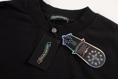 CHROME Hearts Green Horse Shoe Logo Sweatshirt - Black Unisex Streetwear Limited Edition