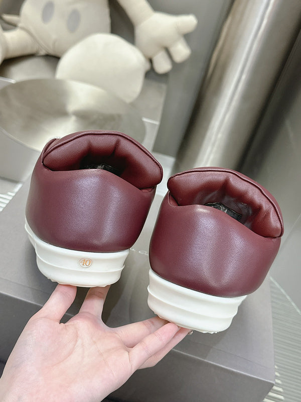 Rick Owens Burgundy Low-top Sneakers - Red Unisex Streetwear Limited Edition - **Rick Owens Burgundy Low-Top Sneakers: A Fusion of Bold Design and Superior Craftsmanship** Introducing the