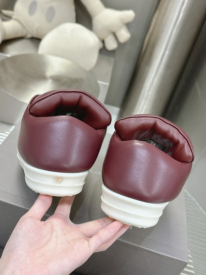 Rick Owens Burgundy Low-top Sneakers - Red Unisex Streetwear Limited Edition - **Rick Owens Burgundy Low-Top Sneakers: A Fusion of Bold Design and Superior Craftsmanship** Introducing the