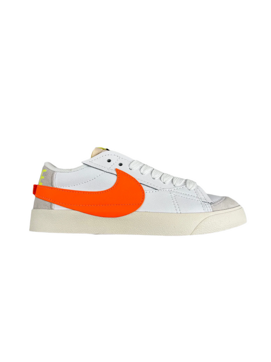 Nike Blazer Low'1977 Sneakers - White Unisex Streetwear Limited Edition - The Nike Blazer Low '1977' in orange is a vibrant take on a classic design,