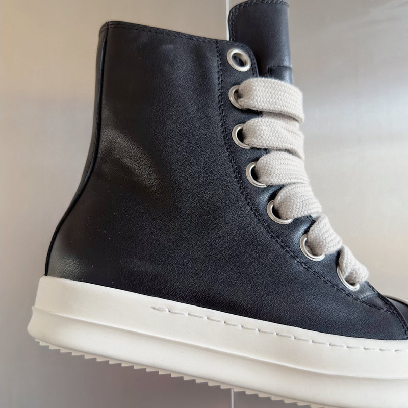 Rick Owens High-top Sneakers - Black Unisex Streetwear Limited Edition - **Rick Owens Black High-Top Sneakers: Bold Style and Premium Craftsmanship** Introducing the Rick Owens Black