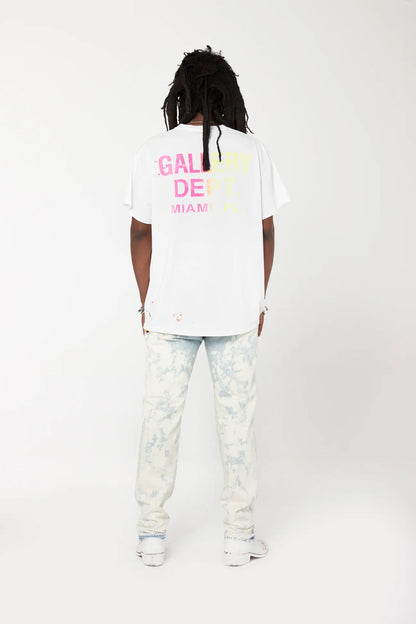 GALLERY Dept Boardwalk Tee T-Shirt - White Unisex Streetwear Limited Edition - **Gallery Dept. Painted Logo Tee: Detailed Product Description** Introducing the Gallery Dept. Painted Logo Tee,