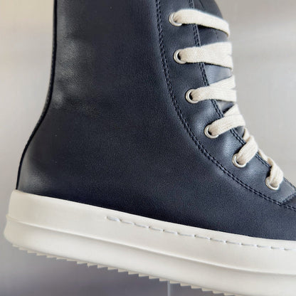 Rick Owens High-top Sneakers - Black Unisex Streetwear Limited Edition - **Rick Owens Black High-Top Sneakers: Bold Style and Premium Craftsmanship** Introducing the Rick Owens Black