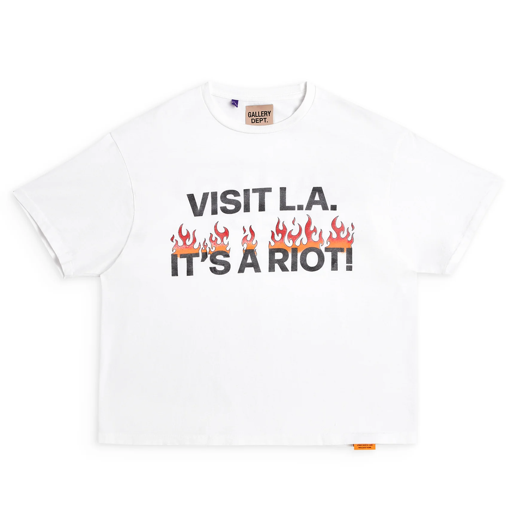 Gallery Dept.la Riot Tee T-Shirt Unisex Streetwear Limited Edition - **Gallery Dept. 'Visit L.A. It's a Riot' Tee: Detailed Product Description** Make a bold statement