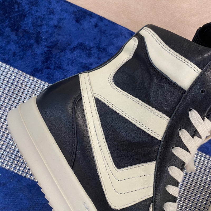 Rick Owens Geobasket Sneakers - And White - Black Unisex Streetwear Limited Edition - ### Rick Owens Geobasket Sneakers - Black and White Introducing the Rick Owens Geobasket Sneakers