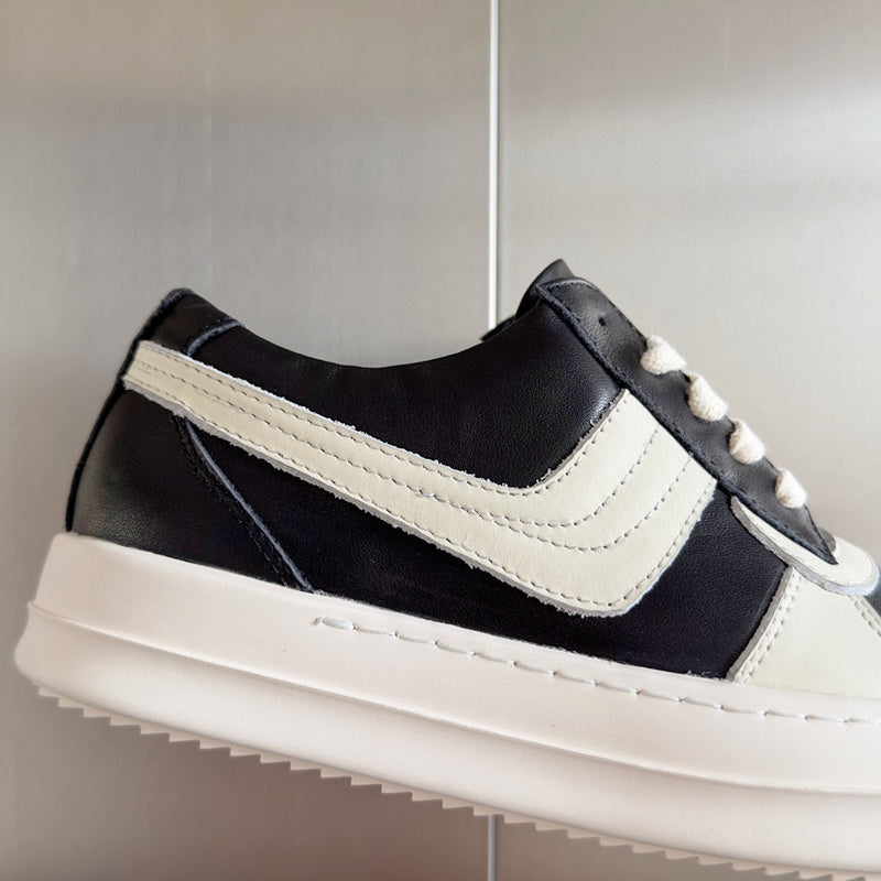 Rick Owens And White Low-top Sneakers - Black Unisex Streetwear Limited Edition - **Rick Owens Black and White Low-Top Sneakers: Timeless Style and Premium Craftsmanship** Introducing the Rick