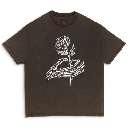 GALLERY Dept. Wilted Rose Tee T-Shirt - White Unisex Streetwear Limited Edition - **Gallery Dept. Skeleton Hand Tee** The Gallery Dept. Skeleton Hand Tee is a striking piece