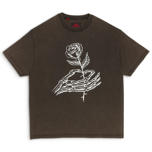 GALLERY Dept. Wilted Rose Tee T-Shirt - White Unisex Streetwear Limited Edition - **Gallery Dept. Skeleton Hand Tee** The Gallery Dept. Skeleton Hand Tee is a striking piece