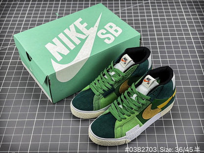 Nike Sb Blazer Mid mosaic - Red Unisex Streetwear Limited Edition - The Nike Blazer Mid PRM 'Blue Mosaic' brings a fresh, artistic twist to the iconic
